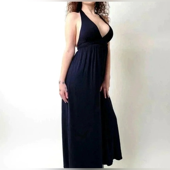 ⚓️ J. Crew Navy Blue Halter Maxi Dress ⚓️ - Picture 1 of 10